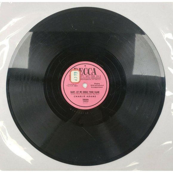 78 RPM-Baby,Let Me Kindle Your Flame-I Hope You're Happy Now-Charlie Adams(R108) - Picture 2 of 4